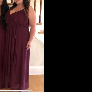 Floor length bridesmaids dress